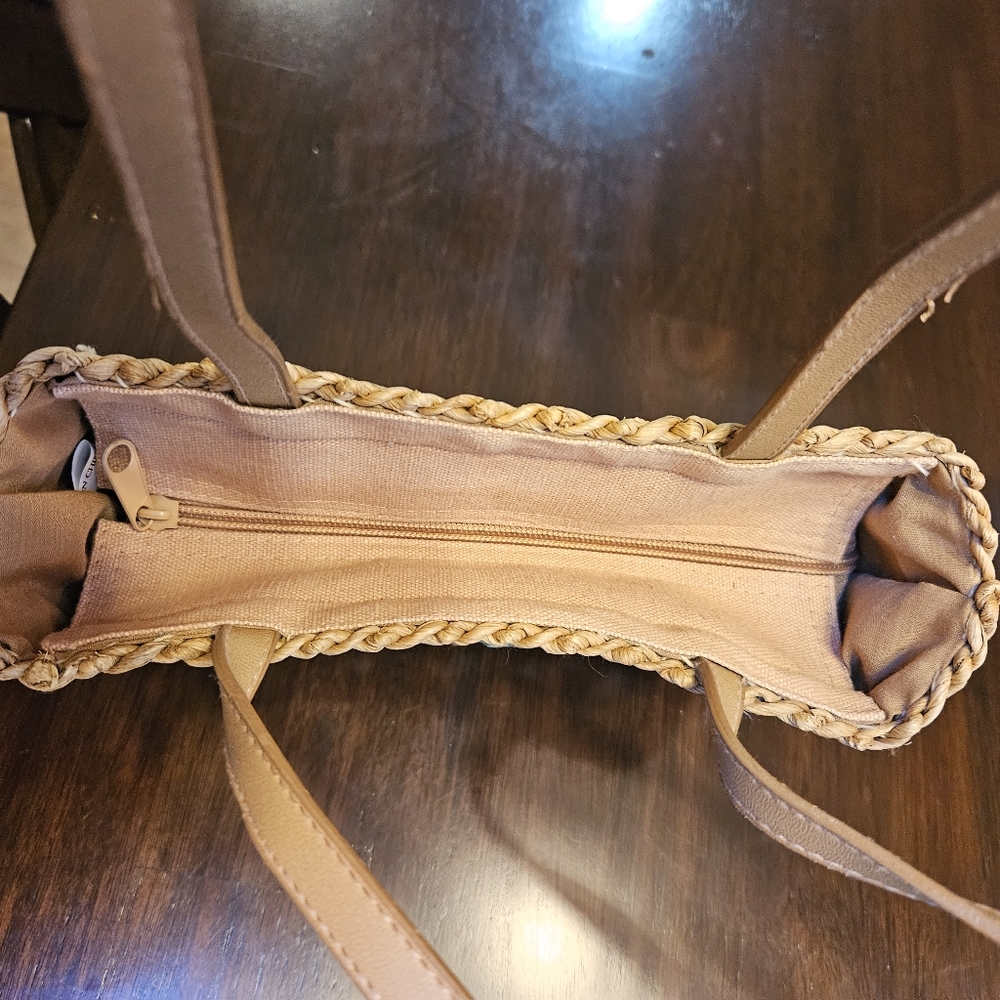 Vtg Wicker Woven St. John's Bay Palm Small Handbag Pre-owned - Picture 8 of 15